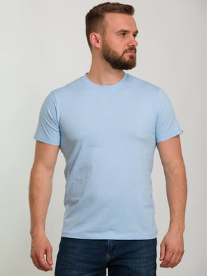 Блакитна базова футболка | 6728165