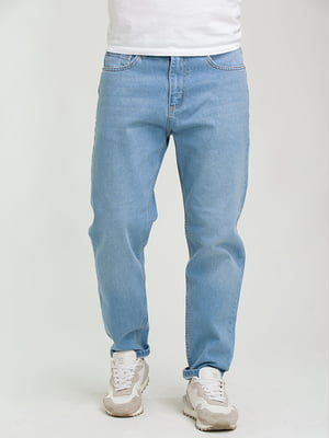 Блакитні джинси вільного крою | 6728177