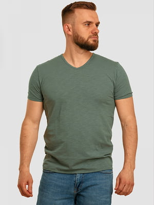 Зелена бавовняна футболка | 6728227