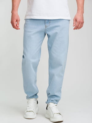 Блакитні джинси вільного крою | 6728250