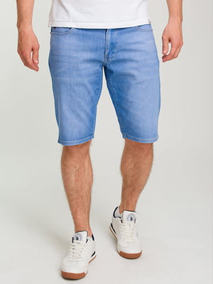 Голубые джинсовые шорты с карманами | 6728266