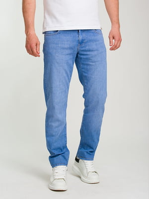 Блакитні джинси прямого крою | 6728268