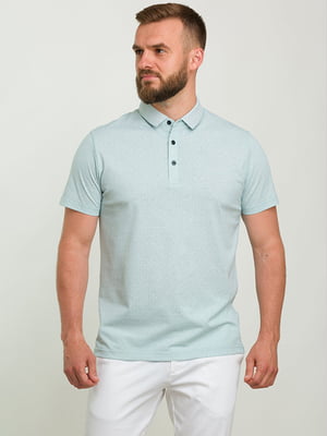 Базова бавовняна футболка-поло фісташкового кольору | 6728293