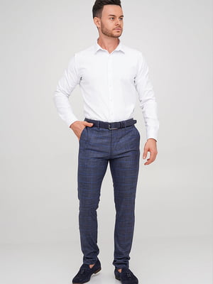 Классические синие брюки с карманами | 6728344