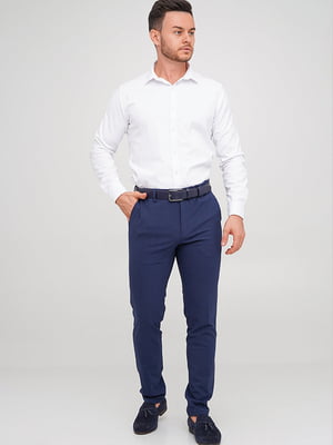 Классические синие брюки с карманами | 6728476