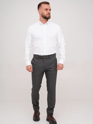 Серые классические брюки с карманами | 6728648
