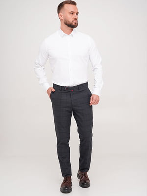 Темно-серые классические брюки с карманами | 6728650