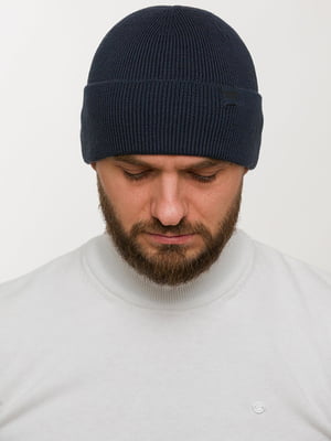 Однотонна синя шапка | 6728726
