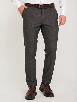 Серые классические брюки с карманами | 6728752