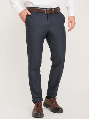 Классические синие брюки с карманами | 6728753