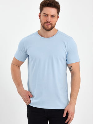 Блакитна базова футболка | 6728799
