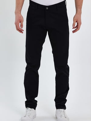 Черные прямые брюки с карманами | 6728819