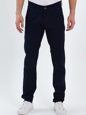Синие прямые брюки с карманами | 6728820
