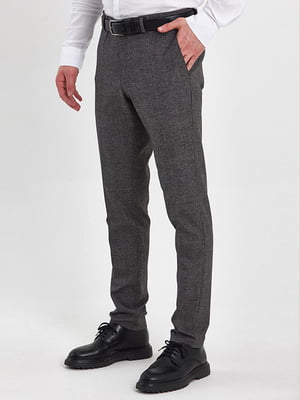 Серые классические брюки с карманами | 6728963