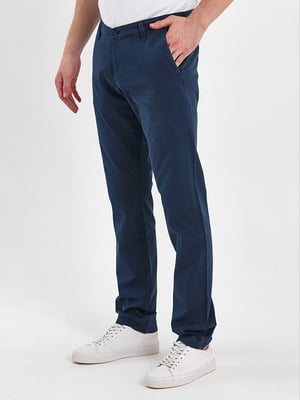 Синие повседневные брюки с карманами | 6729016