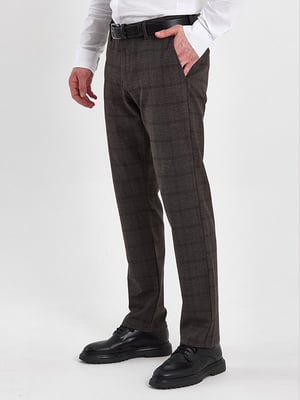 Коричневые классические брюки с карманами | 6729038