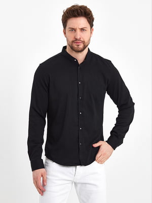 Черная классическая рубашка из хлопка | 6729039