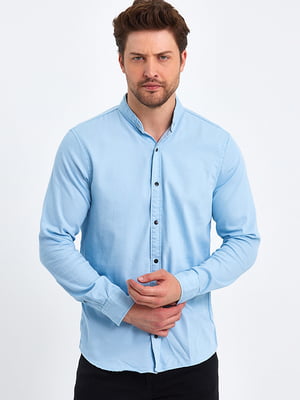 Голубая классическая рубашка на кнопках | 6729101
