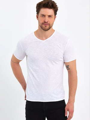 Біла бавовняна футболка | 6729107
