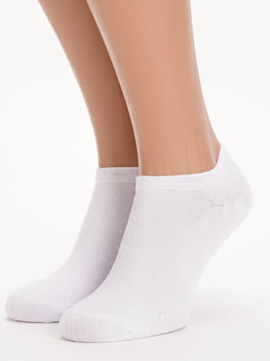 Шкарпетки короткі однотонні білі | 6729117