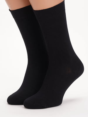 Шкарпетки однотонні чорні | 6729120