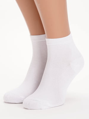 Шкарпетки короткі однотонні білі | 6729124