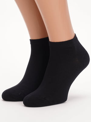 Шкарпетки короткі однотонні чорні | 6729125