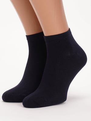 Шкарпетки короткі однотонні темно-сині | 6729126