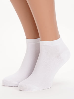 Шкарпетки короткі однотонні білі | 6729127