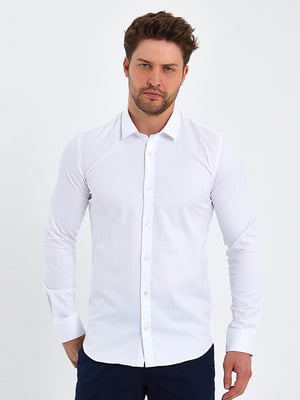 Біла класична сорочка на ґудзиках | 6729175