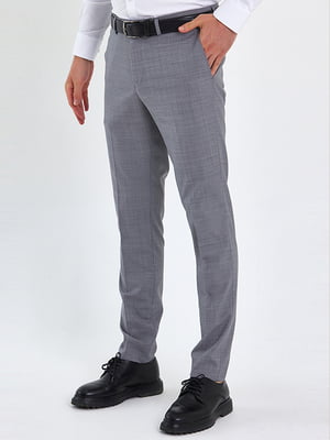 Сірі класичні штани з кишенями | 6729198