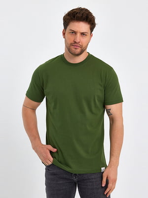 Базова футболка кольору хакі | 6729216