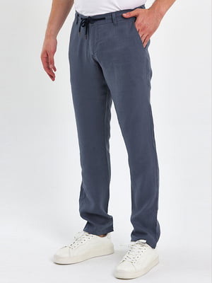 Сіро-сині штани кежуал з кишенями | 6729221