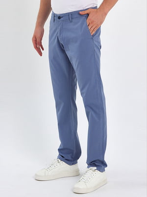 Синие классические брюки с карманами | 6729242