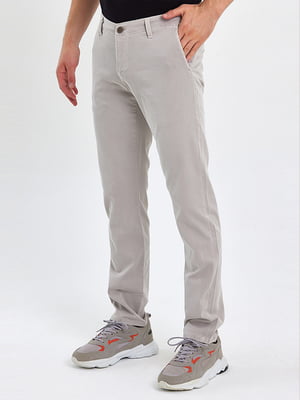 Серые повседневные брюки с карманами | 6729243