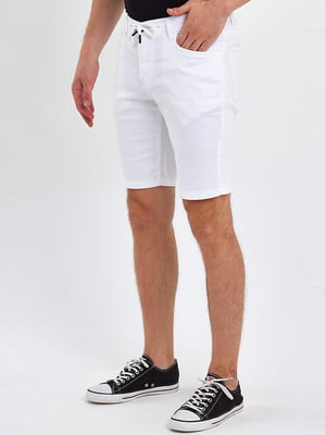 Білі джинсові шорти на зав'язках | 6729253