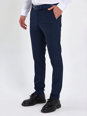 Классические синие брюки с карманами | 6729263