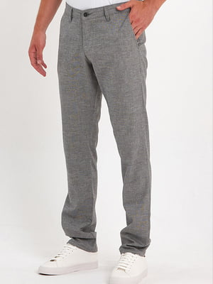 Серые классические брюки с карманами | 6729327