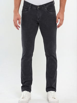 Чорно-сірі джинси прямого крою | 6729439