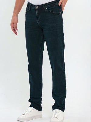 Синьо-зелені джинси прямого крою | 6729473