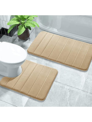 Набір килимків для ванної та туалету з ефектом пам'яті (2 шт., 50 х 80 см) | 6730763