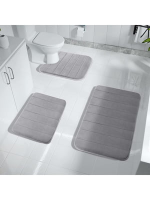 Набір килимків для ванної з ефектом пам'яті (3 шт., 50 х 80 см, 40 х 60 см та 50 х 50 см)  | 6730767