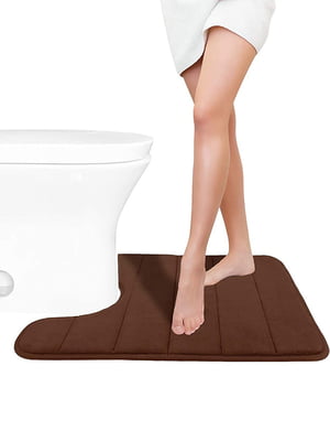 Килимок для ванної та туалету коричневого кольору (50 х 50 см)  | 6730801