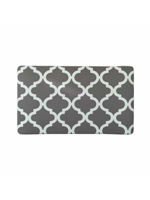 Антиковзаючий водонепроникний кухонний килимок з ефектом пам'яті сірого кольору (44x74 x1 см)  | 6730817