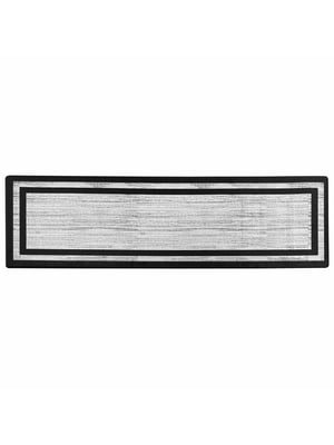 Антиковзаючий водонепронекний кухонний килимок сірі з чорною окантовкою (44x150x 1 см)  | 6730899