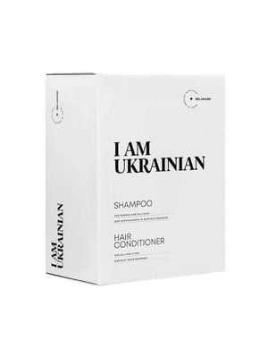 Набір подарунковий: шампунь + кондиціонер для всіх типів волосся I AM UKRAINIAN | 6731482