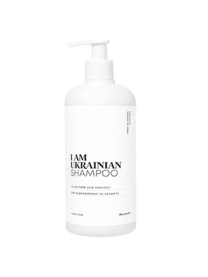 Шампунь для відновлення та захисту пошкодженого волосся “Шкіра, пачулі, сандал” I AM UKRAINIAN (500 мл) | 6731517