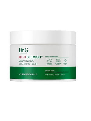 Диски для обличчя RED Blemish Clear Quick Soothing Pads (70 шт.) | 6731664
