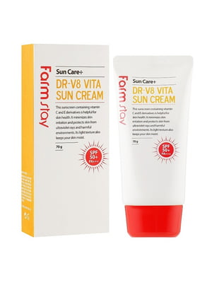 Солнцезащитный крем с витаминами С, Е и пчелиным воском DR-V8 Vita Sun Cream spf 50+ PA+++ (70 мл) | 6732101