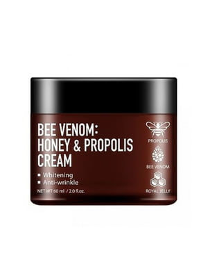 Крем для обличчя з бджолиною отрутою медом та прополісом Bee Venom Honey &  Propolis Cream (60 мл) | 6732152